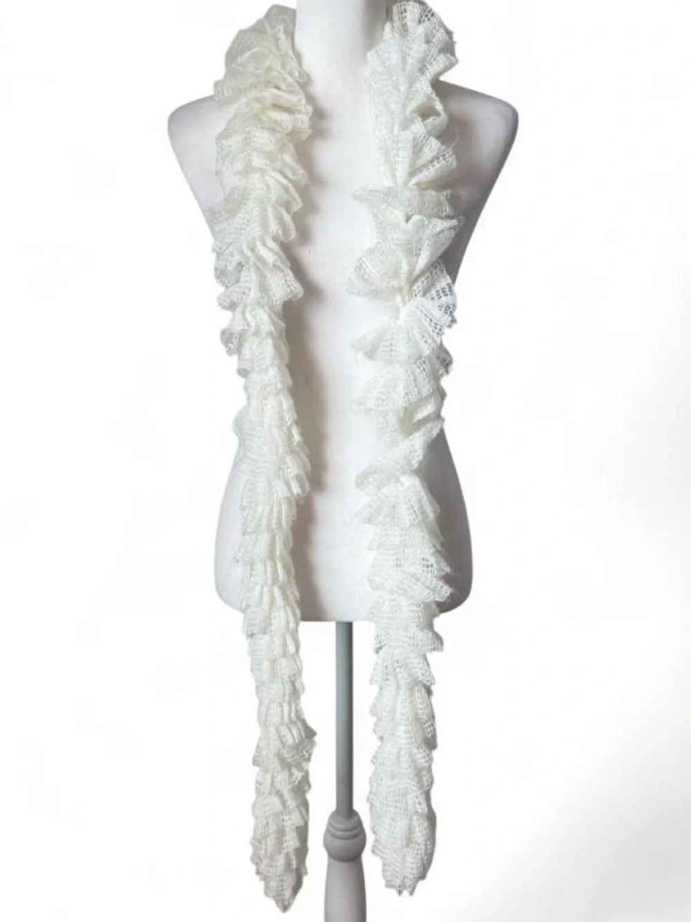 Crochet Knit Lace Fairy Scarf